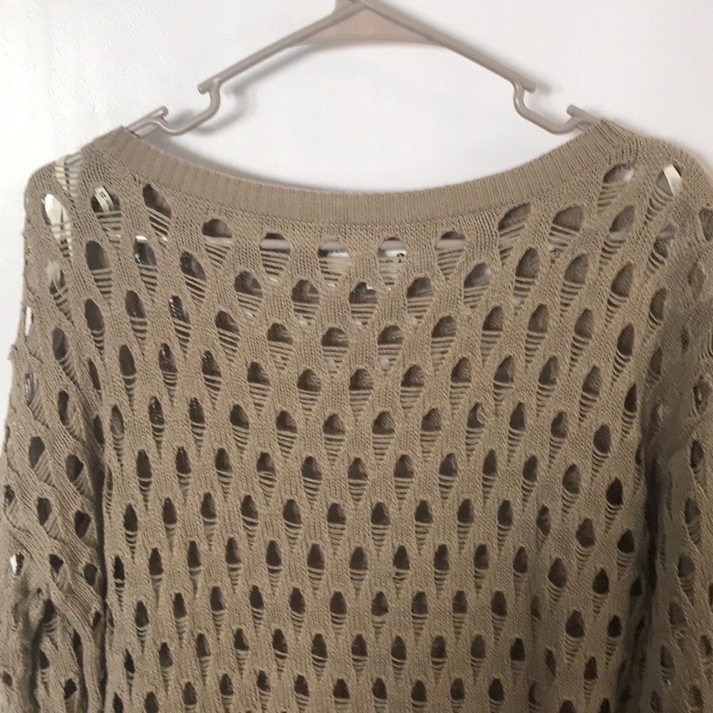 Forever 21 Brown Long Sleeve See Through Blouse SP - Picture 2 of 4